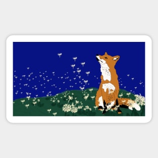 Thoughtful Fox 2 Sticker